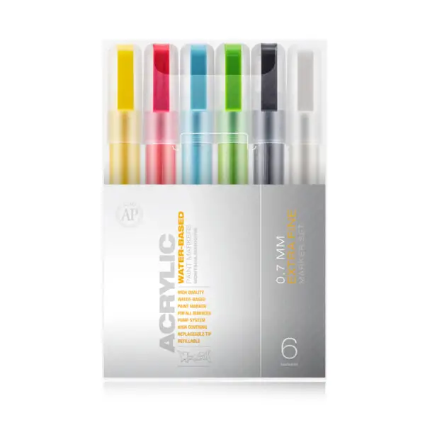 Acryl Set 0,7mm 4pcs Metallic